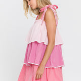 Colorblock Tiered Dress