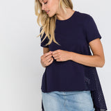 High Low T-shirt With Eyelet Peplum