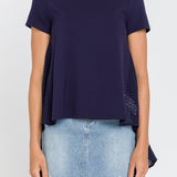 High Low T-shirt With Eyelet Peplum