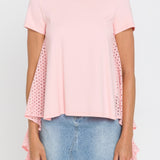 High Low T-shirt With Eyelet Peplum