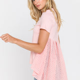 High Low T-shirt With Eyelet Peplum