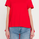 High Low T-shirt With Eyelet Peplum