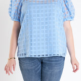 Plaid See Through Top