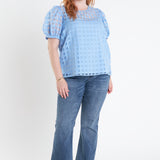 Plaid See Through Top