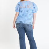 Plaid See Through Top