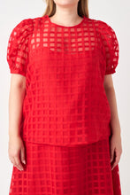 Load image into Gallery viewer, Plaid See Through Top
