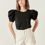 Ruched Puff Sleeve Top