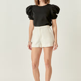 Ruched Puff Sleeve Top