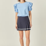 Ruched Puff Sleeve Top