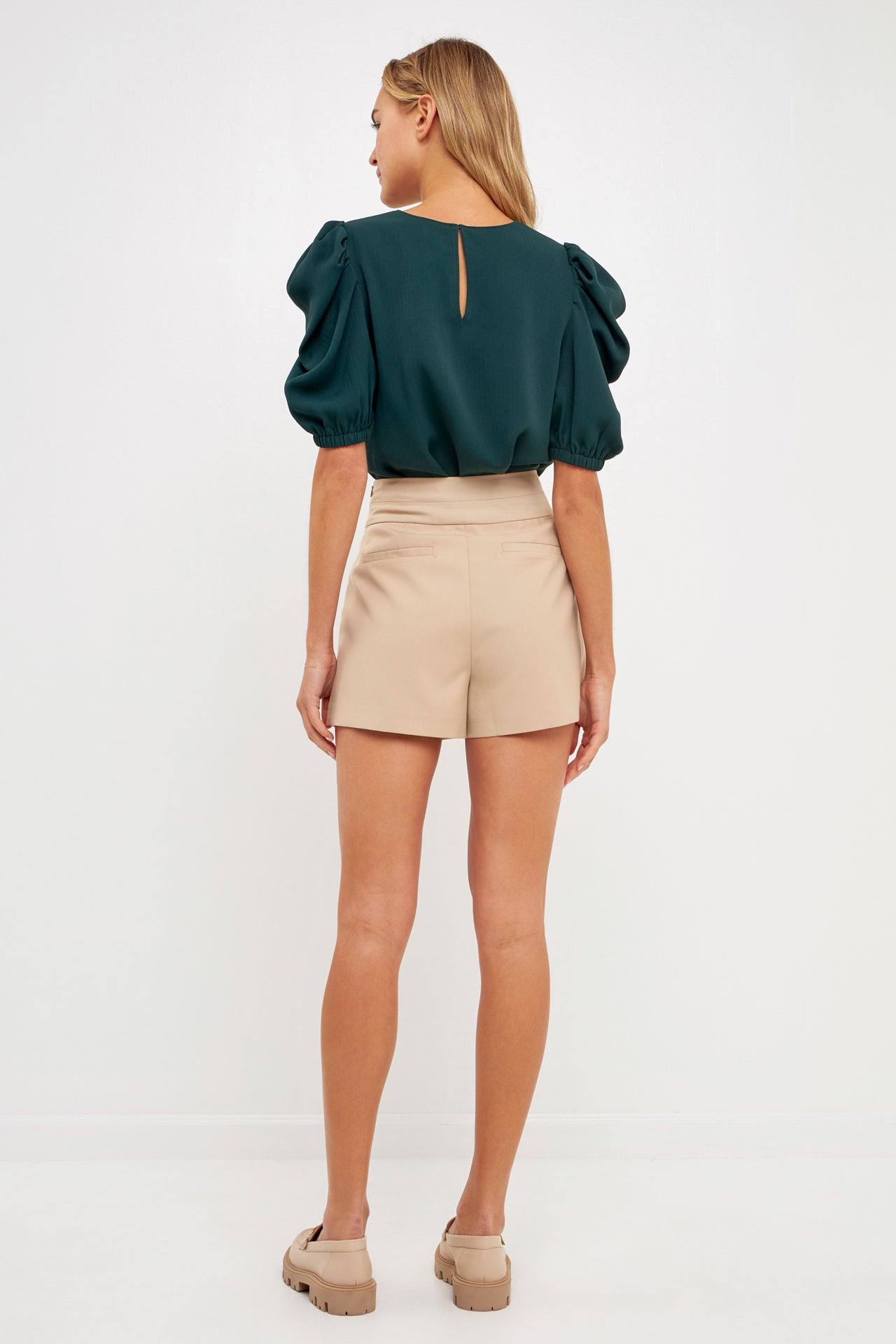 Pleated Puff Sleeve Top – English Factory