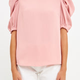 Ruched Puff Sleeve Top