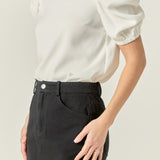 Ruched Puff Sleeve Top