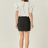 Ruched Puff Sleeve Top