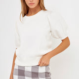 Multi Gingham Knit Mini Skirt