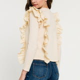 Poplin Ruffle Detail T-shirt