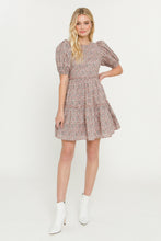 Load image into Gallery viewer, Puff Sleeve Ruffle Detail Dress
