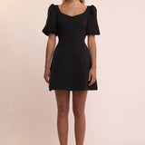 Puff Sleeve Mini Dress in Orchid