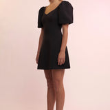 Puff Sleeve Mini Dress in Orchid