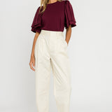 Chiffon Ruffle Sleeve T-shirt