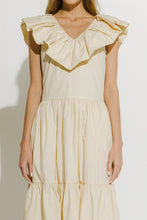Load image into Gallery viewer, Ruffled Neck Sleeveless Midi Dress
