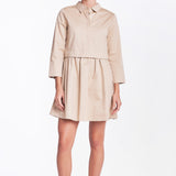 Mini Shirt Dress - Taupe