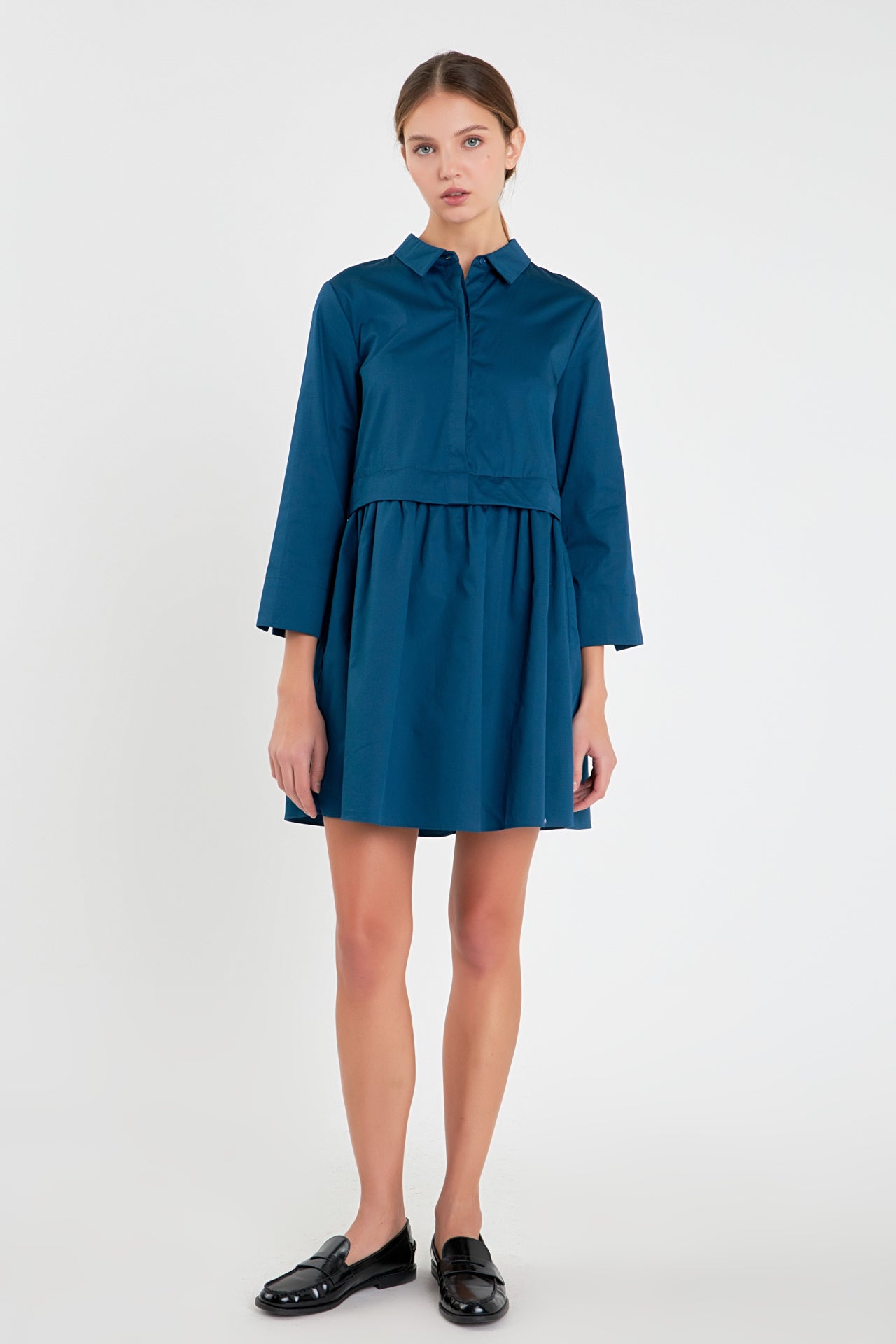 english factory mixed media short sleeve maxi dress English Factory