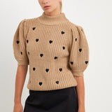 Embroidered Heart Sweater