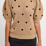 Embroidered Heart Sweater