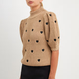 Embroidered Heart Sweater