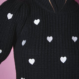 Embroidered Heart Sweater