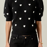 Embroidered Heart Sweater