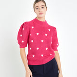 Embroidered Heart Sweater