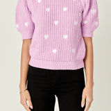 Embroidered Heart Sweater