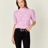 Embroidered Heart Sweater
