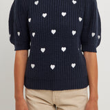 Embroidered Heart Sweater
