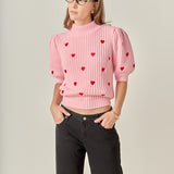 Embroidered Heart Sweater