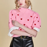 Embroidered Heart Sweater