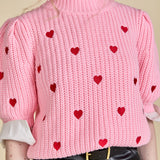 Embroidered Heart Sweater
