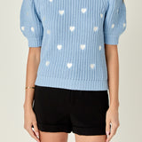 Embroidered Heart Sweater