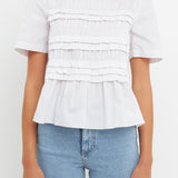 Ruffled Detail Top