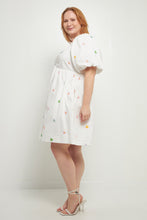 Load image into Gallery viewer, Floral Embroidery Babydoll Dress
