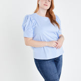 Short Puff Sleeve Knit Top- Sold Out