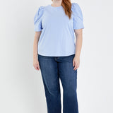 Short Puff Sleeve Knit Top- Sold Out