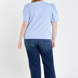 Short Puff Sleeve Knit Top- Sold Out