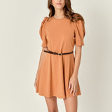 Short Puff Sleeve Mini Dress