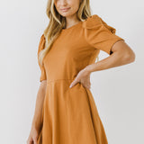 Short Puff Sleeve Mini Dress