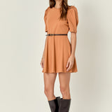 Short Puff Sleeve Mini Dress
