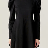 Long Puff Sleeve Mini Dress