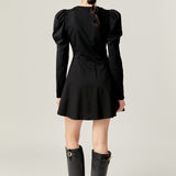 Long Puff Sleeve Mini Dress