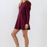 Long Puff Sleeve Mini Dress